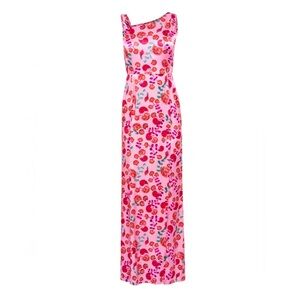 Saloni Leona Dress in Ammonite Rose 100% silk size 6